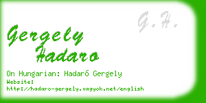 gergely hadaro business card