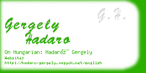 gergely hadaro business card
